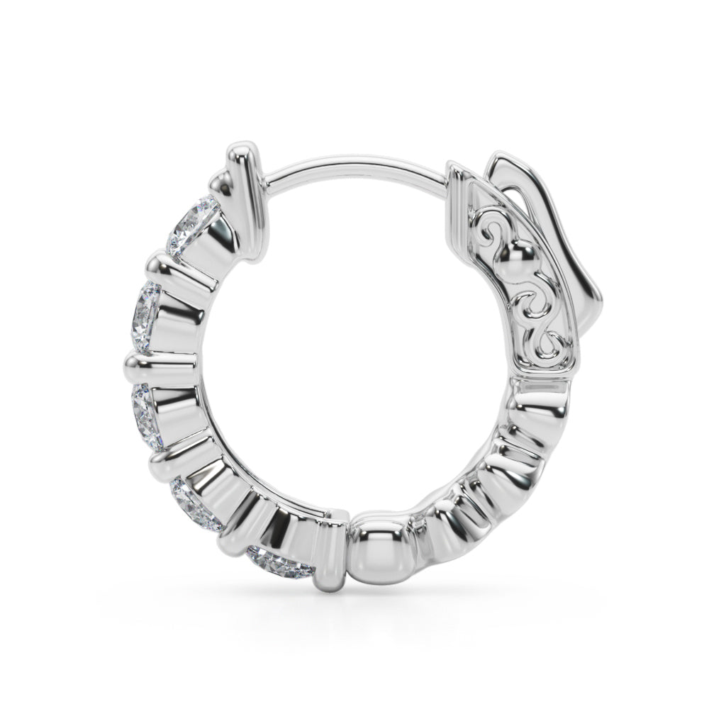 1 5/8 ct tw Lab Diamond Lab Grown Diamond Single Row Vault Lock