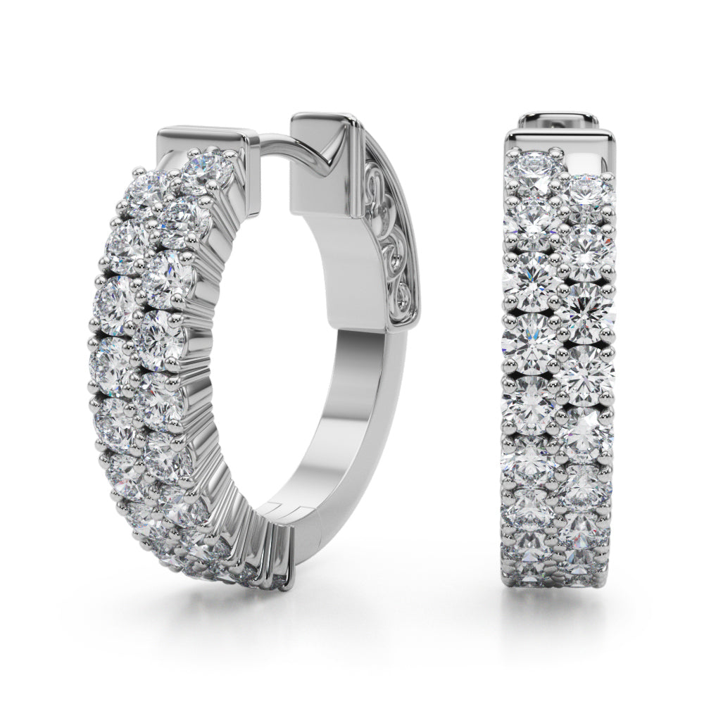1 1/8 ct tw Lab Diamond Lab Grown Diamond Double Row Vault Lock