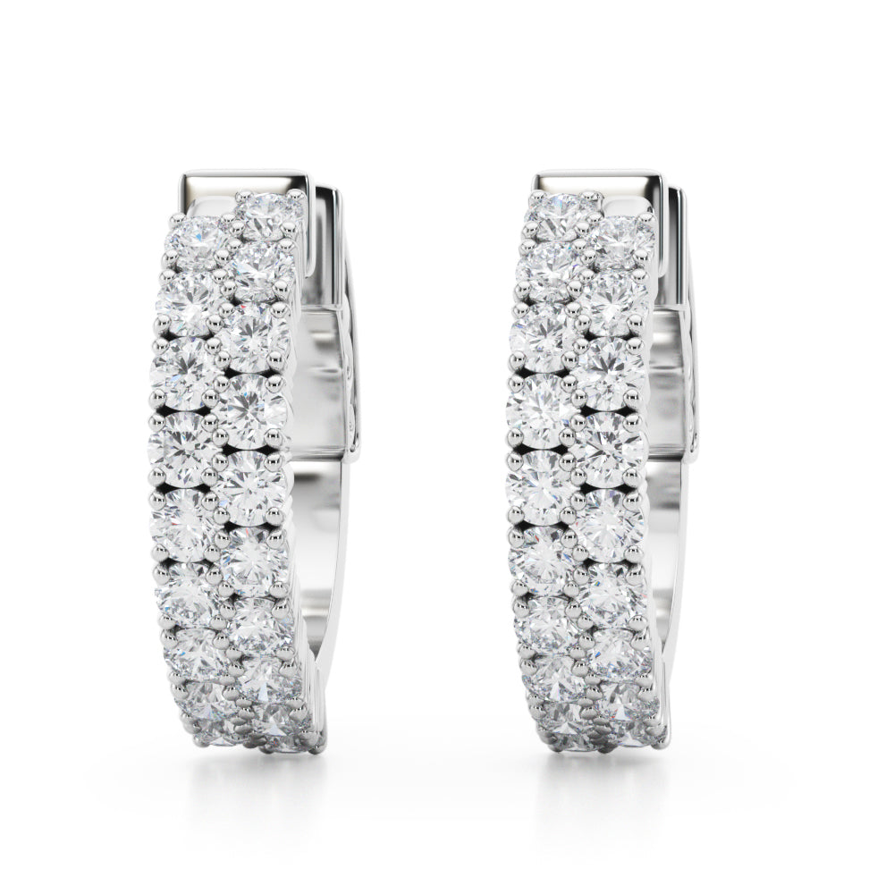 1 1/8 ct tw Lab Diamond Lab Grown Diamond Double Row Vault Lock