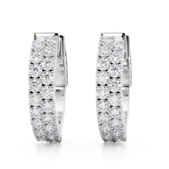 1 1/8 ct tw Lab Diamond Lab Grown Diamond Double Row Vault Lock