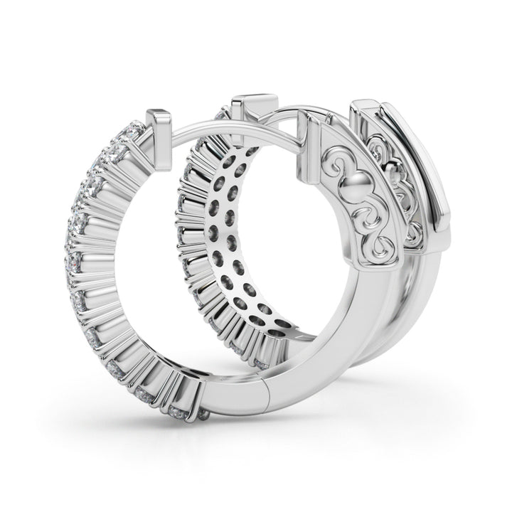 1 1/8 ct tw Lab Diamond Lab Grown Diamond Double Row Vault Lock