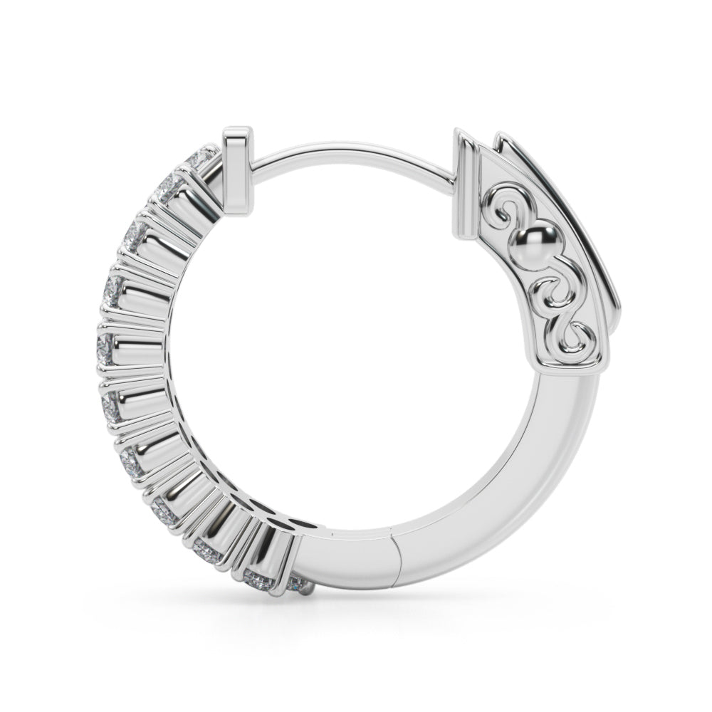 1 1/8 ct tw Lab Diamond Lab Grown Diamond Double Row Vault Lock