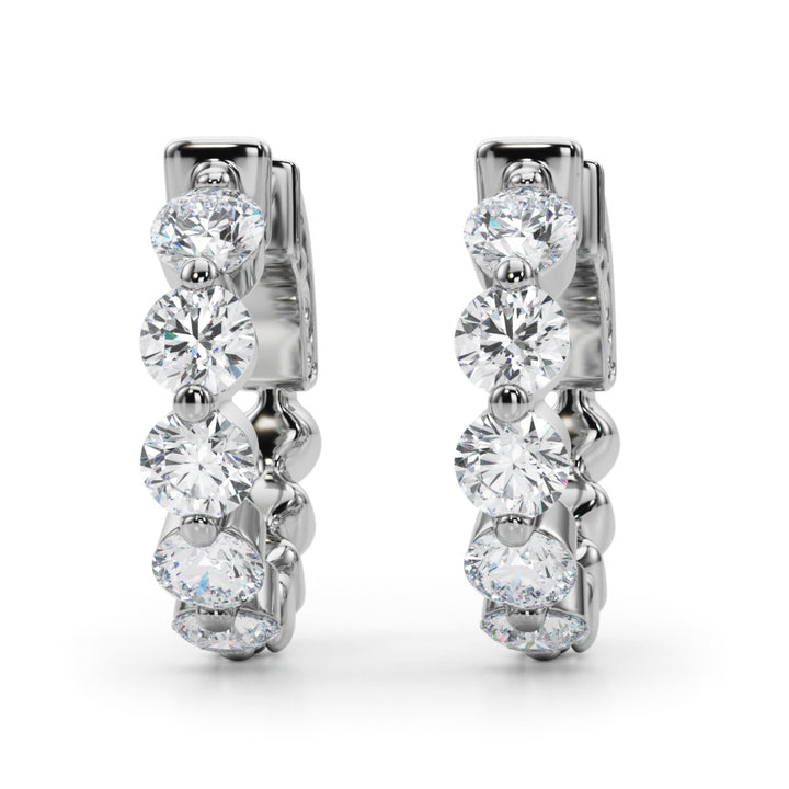1 ct tw Lab Diamond Lab Grown Diamond Single Row Vault Lock
