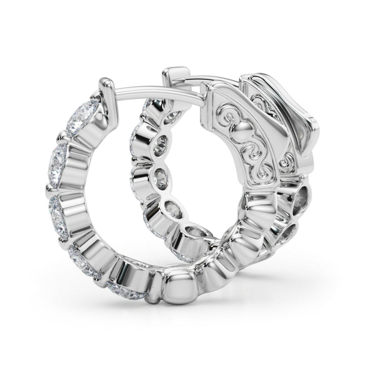 1 ct tw Lab Diamond Lab Grown Diamond Single Row Vault Lock