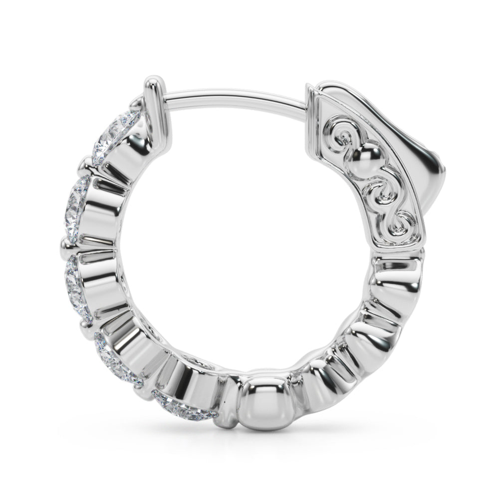 1 ct tw Lab Diamond Lab Grown Diamond Single Row Vault Lock