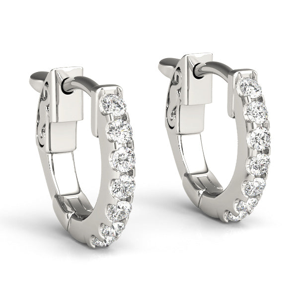 1/4 ct tw Lab Diamond Lab Grown Diamond 1 Row Hoop