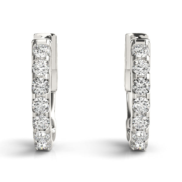 1/4 ct tw Lab Diamond Lab Grown Diamond 1 Row Hoop