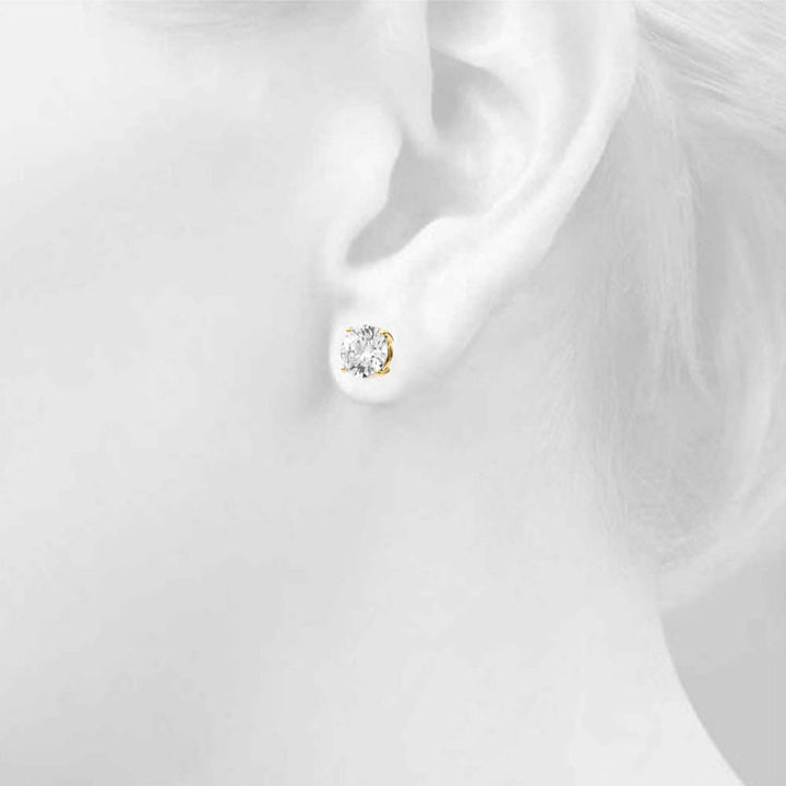 6 ct tw Lab Diamond (4 Cttw) 2Ct 4 Prong Wire Stud Earring