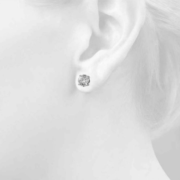4 ct tw Lab Diamond (4 Cttw) 2Ct 4 Prong Wire Stud Earring