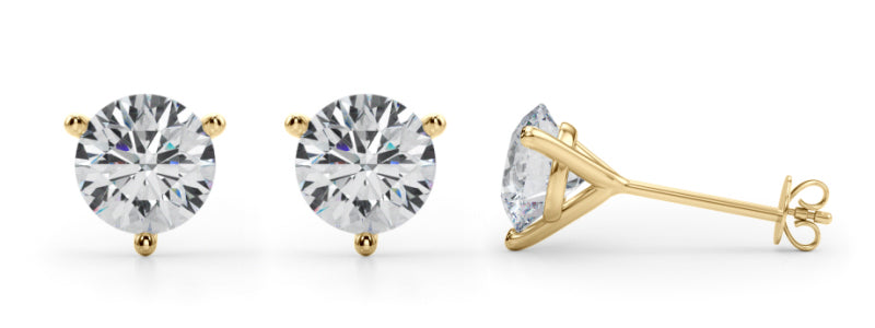4 ct tw Lab Diamond (4 Cttw) 2Ct 3Prong Wire Stud Earring