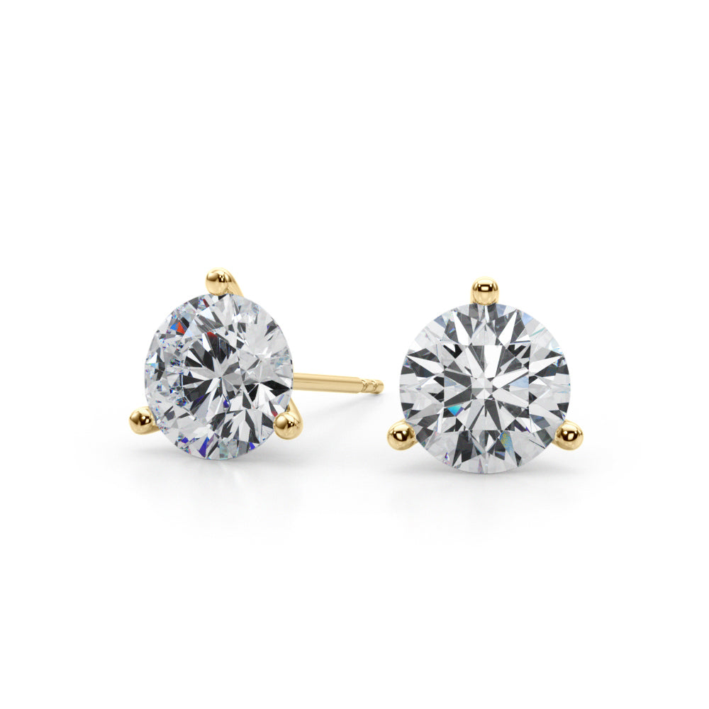 4 ct tw Lab Diamond 3Prong Wire Stud Earring