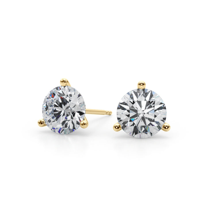 4 ct tw Lab Diamond 3Prong Wire Stud Earring