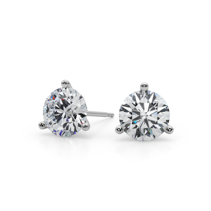 4 ct tw Lab Diamond (4 Cttw) 2Ct 3Prong Wire Stud Earring