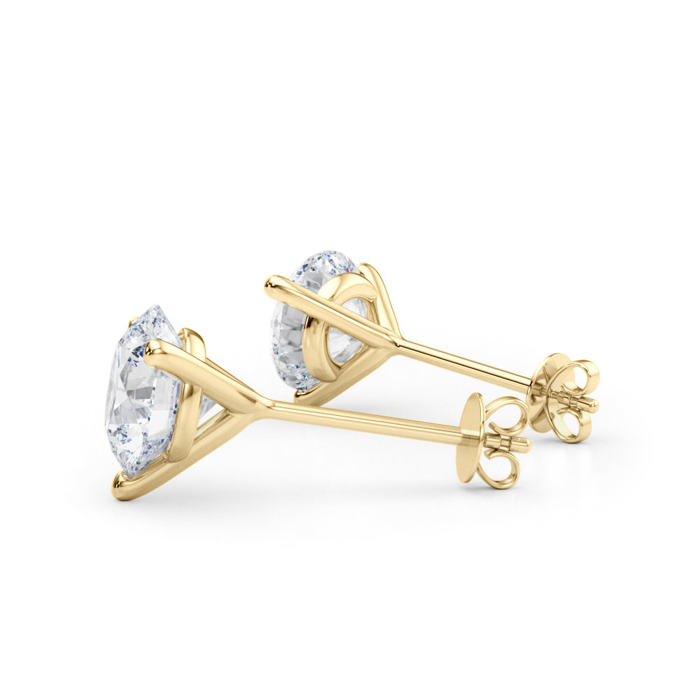 4 ct tw Lab Diamond 3Prong Wire Stud Earring