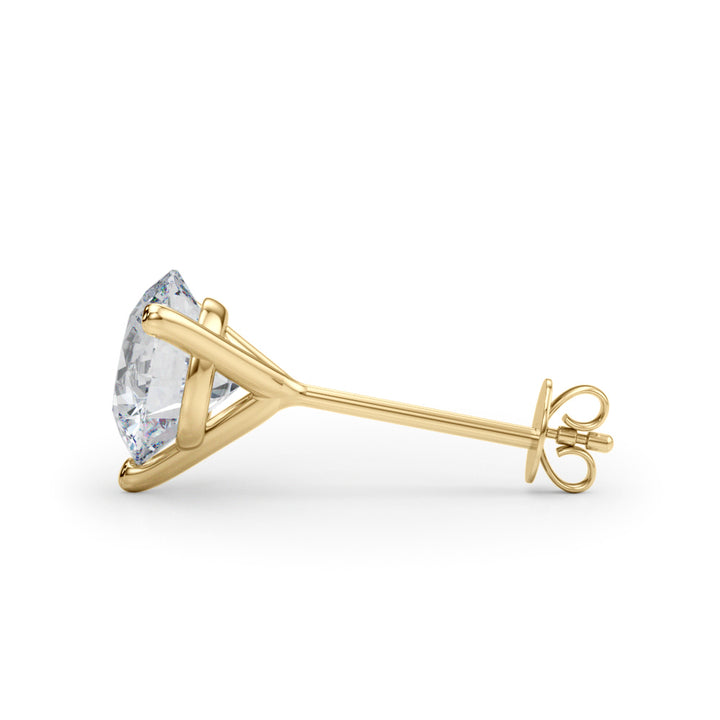 4 ct tw Lab Diamond 3Prong Wire Stud Earring