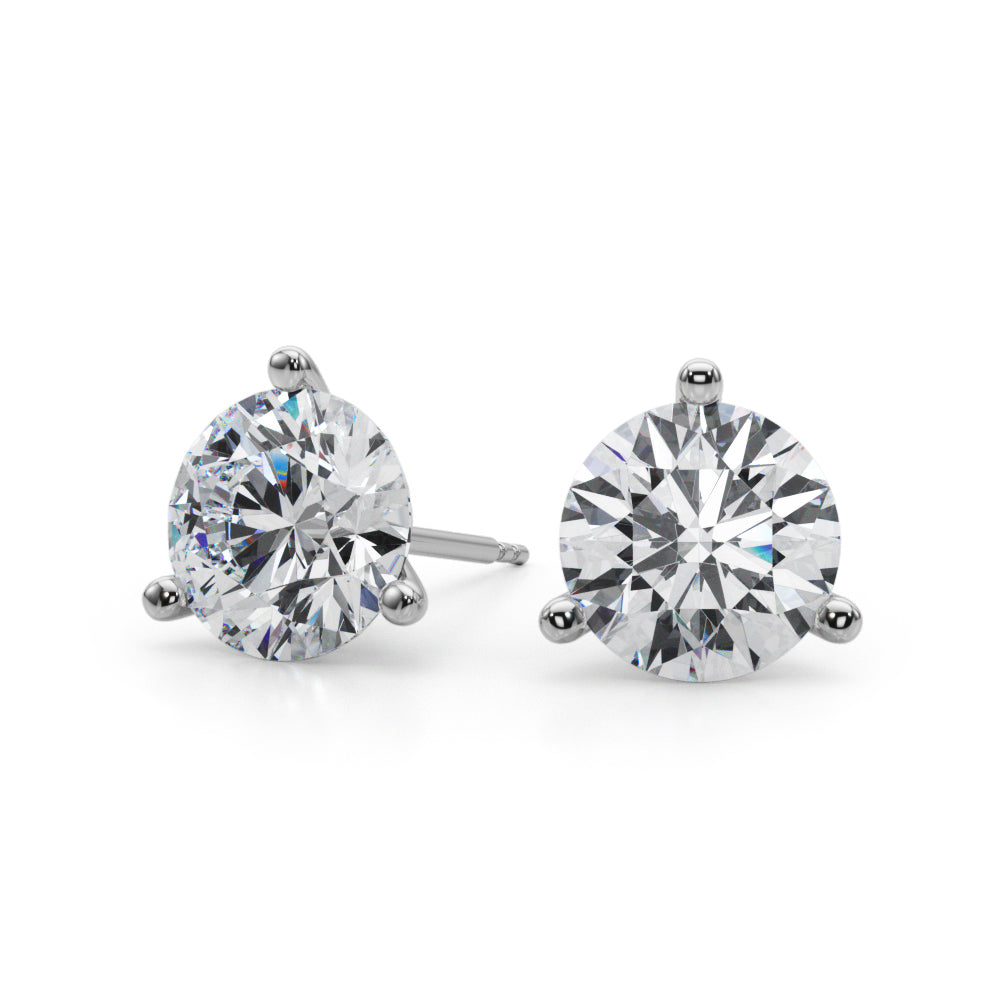 6 ct tw Lab Diamond (4 Cttw) 2Ct 3 Prong Wire Stud Earring