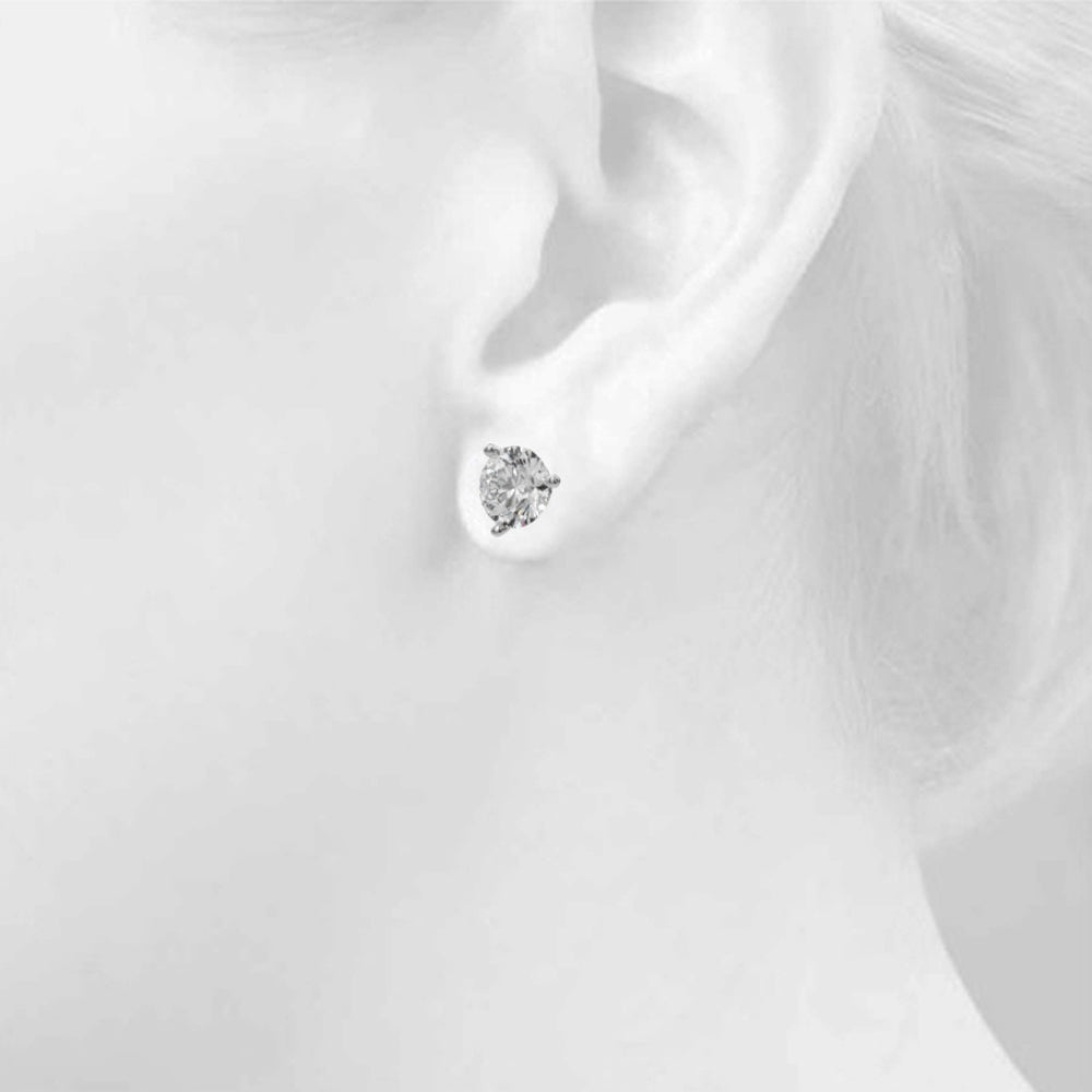 6 ct tw Lab Diamond (4 Cttw) 2Ct 3 Prong Wire Stud Earring