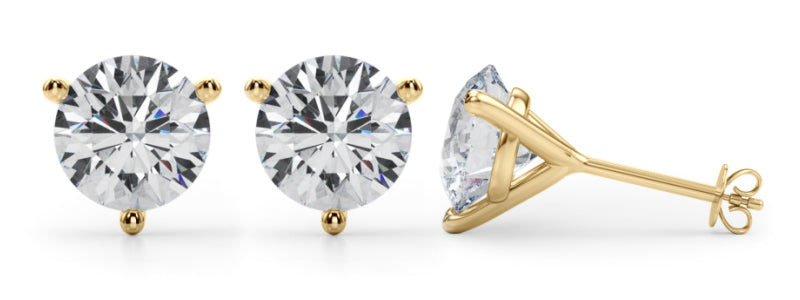 7 ct tw Lab Diamond (4 Cttw) 2Ct 3 Prong Wire Stud Earring