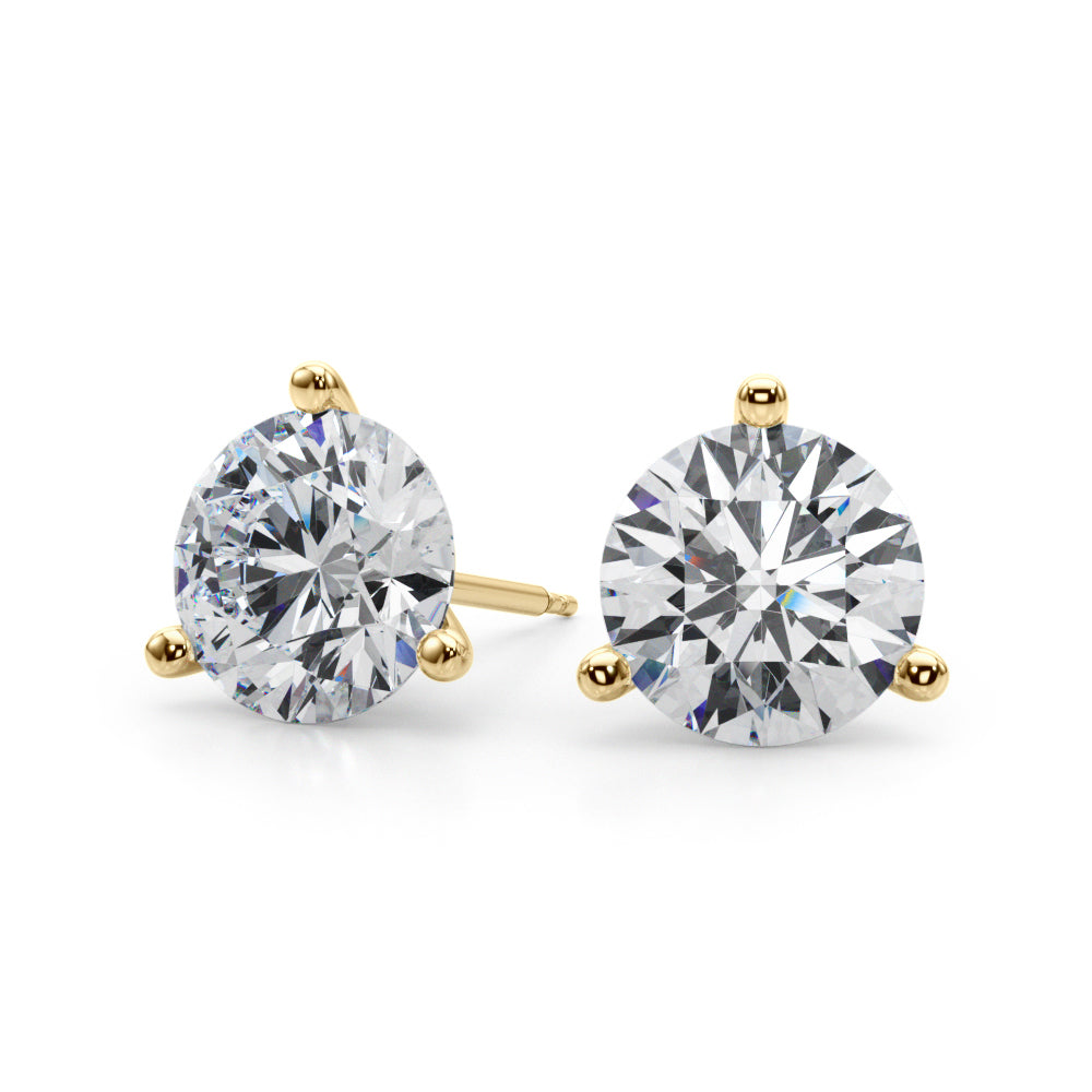 7 ct tw Lab Diamond (4 Cttw) 2Ct 3 Prong Wire Stud Earring