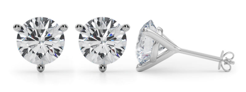 7 ct tw Lab Diamond (4 Cttw) 2Ct 3 Prong Wire Stud Earring