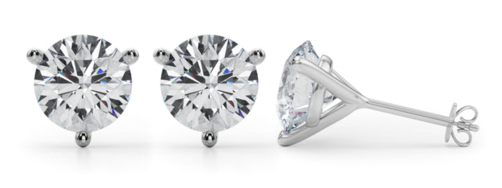 7 ct tw Lab Diamond (4 Cttw) 2Ct 3 Prong Wire Stud Earring