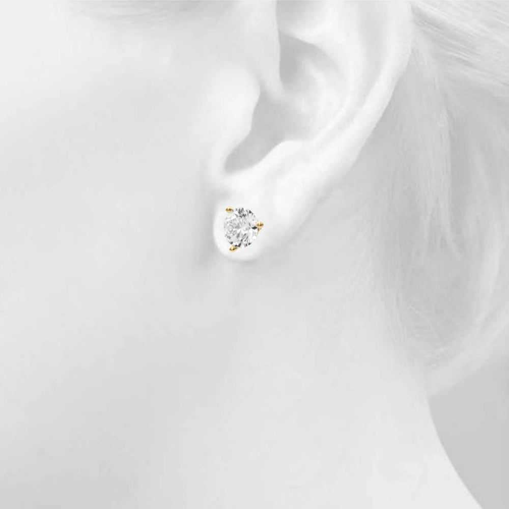 7 ct tw Lab Diamond (4 Cttw) 2Ct 3 Prong Wire Stud Earring
