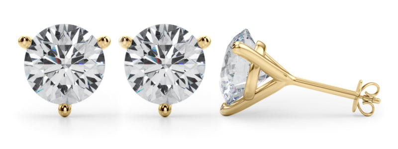 8 ct tw Lab Diamond (4 Cttw) 2Ct 3Prong Wire Stud Earring