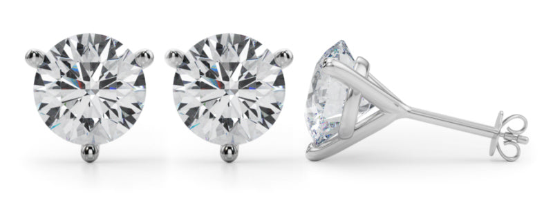 8 ct tw Lab Diamond (4 Cttw) 2Ct 3Prong Wire Stud Earring