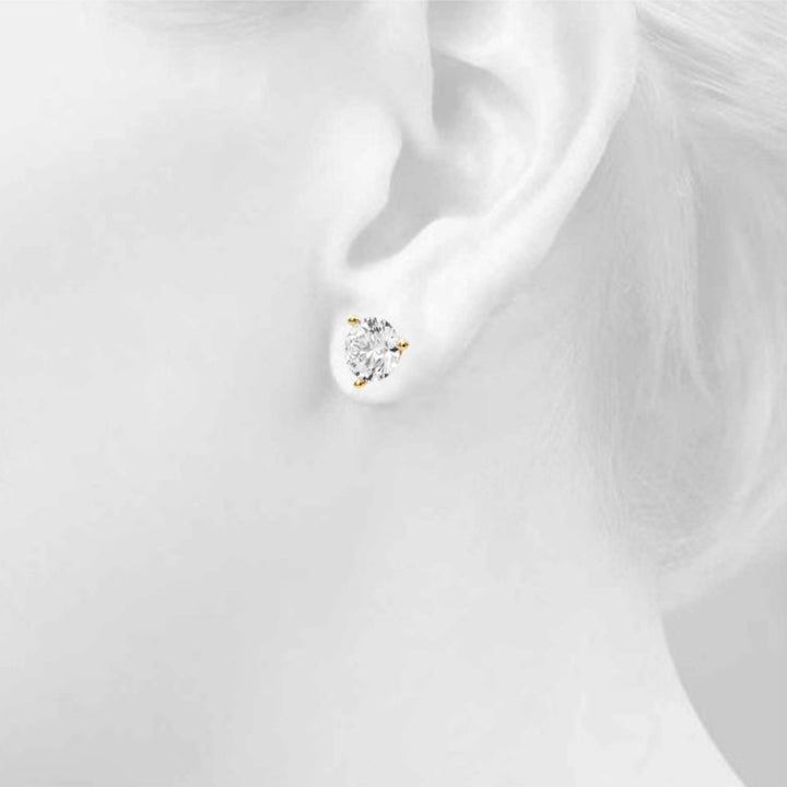 8 ct tw Lab Diamond (4 Cttw) 2Ct 3Prong Wire Stud Earring