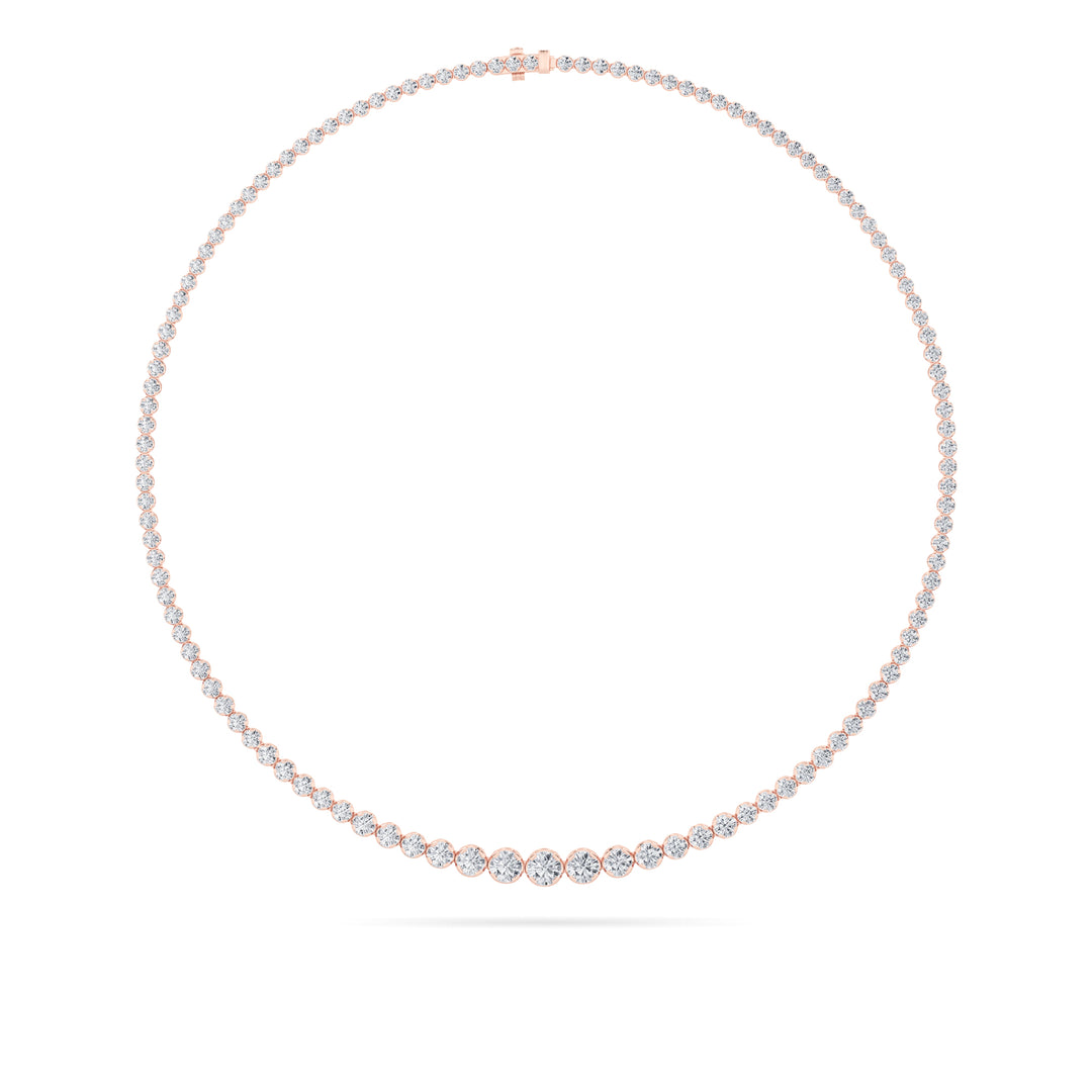 14K Rose Gold Lab Diamond Necklace 9.8ctw Pendant