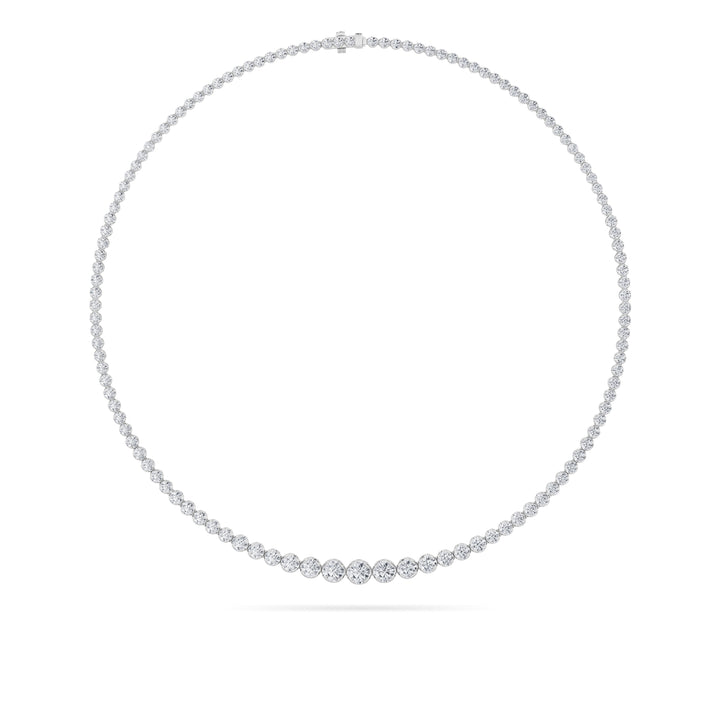 14K White Gold 10ctw Lab Diamond Pendant Necklace