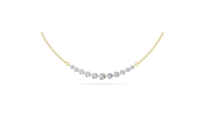 14K Yellow Gold 3ctw Lab Diamond Pendant Necklace