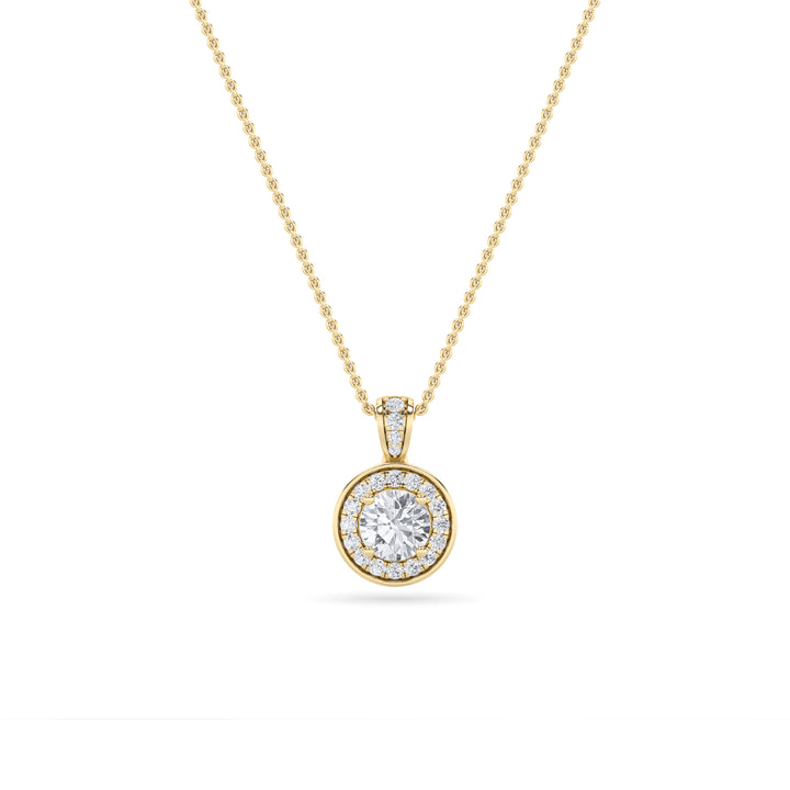 14K Yellow Gold Lab Diamond Pendant 1.25ctw
