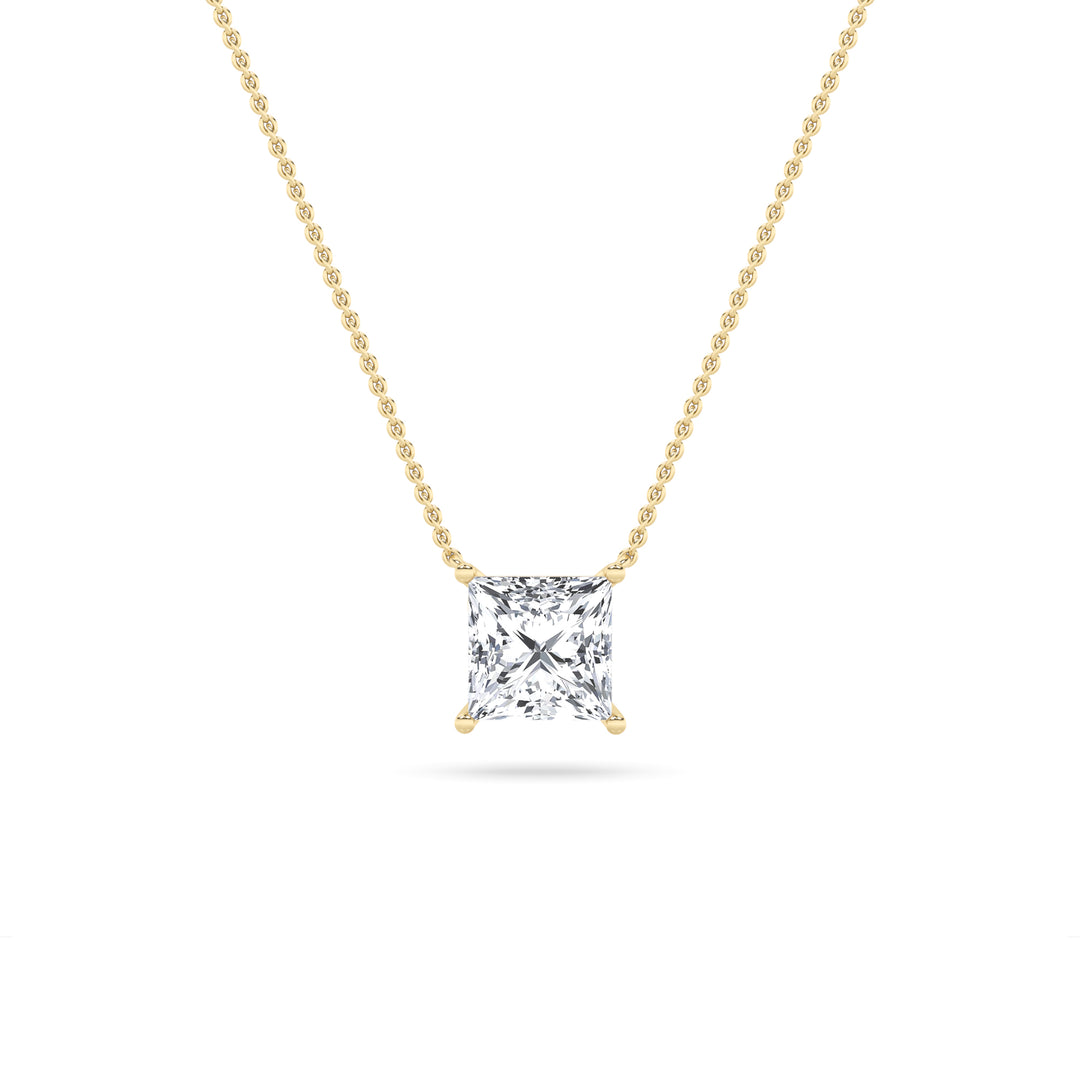 14K Yellow Gold 2ctw Lab Diamond Pendant