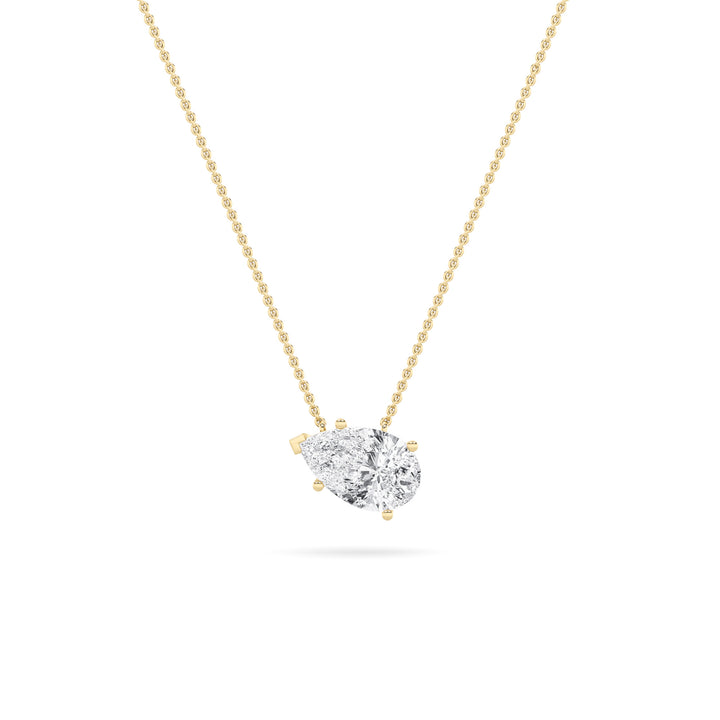 14K Yellow Gold 2ctw Lab Diamond Pendant