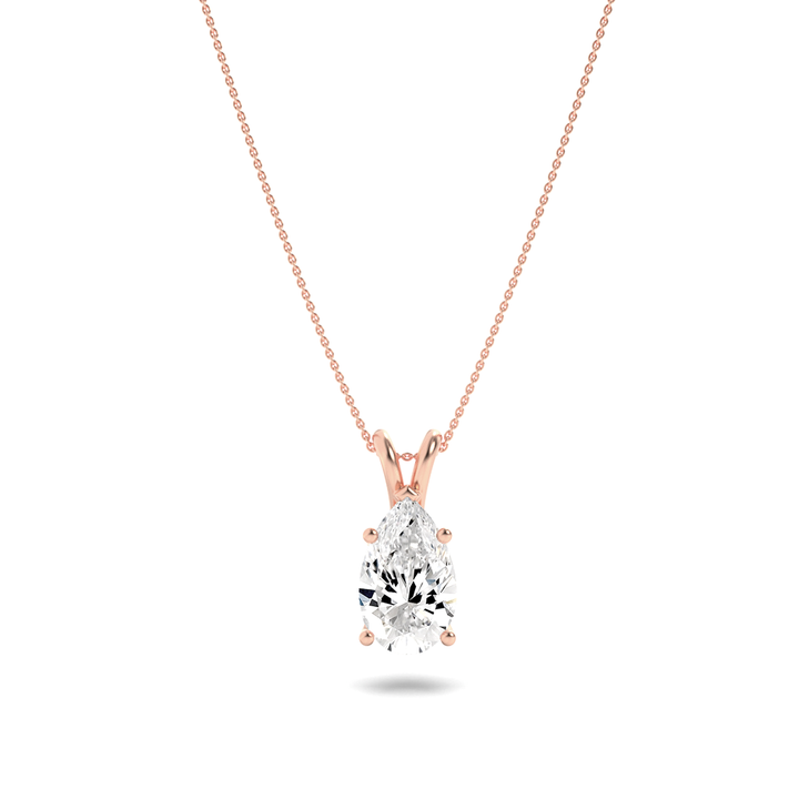 14K Rose Gold Lab Diamond Pendant 2.9ctw F+VS+