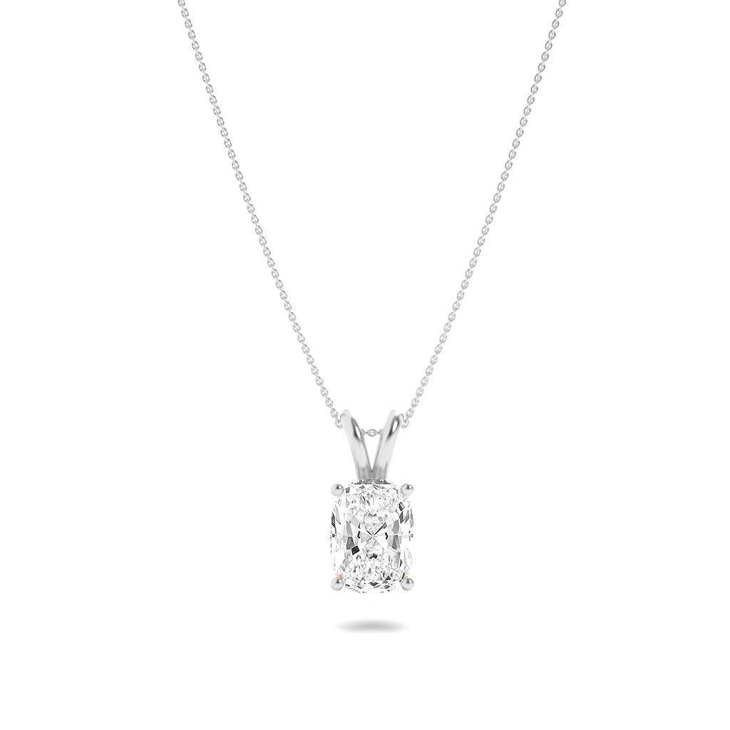 14K White Gold 1ctw Lab Diamond Pendant Necklace