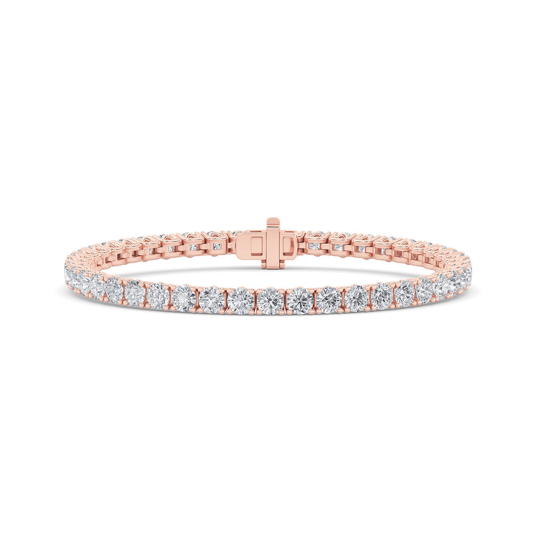14K Rose Gold 10ctw Lab Diamond Tennis Bracelet