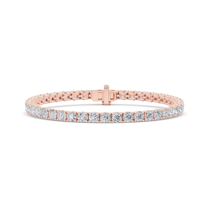 14K Rose Gold 10ctw Lab Diamond Tennis Bracelet