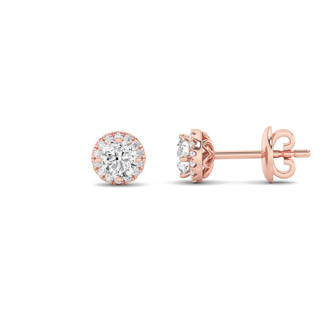 14K Rose Gold Lab Diamond Stud Earrings 2.9ctw