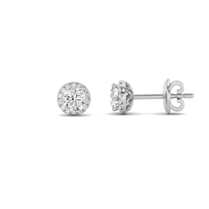 14K White Gold 2ctw Lab Diamond Stud Earrings