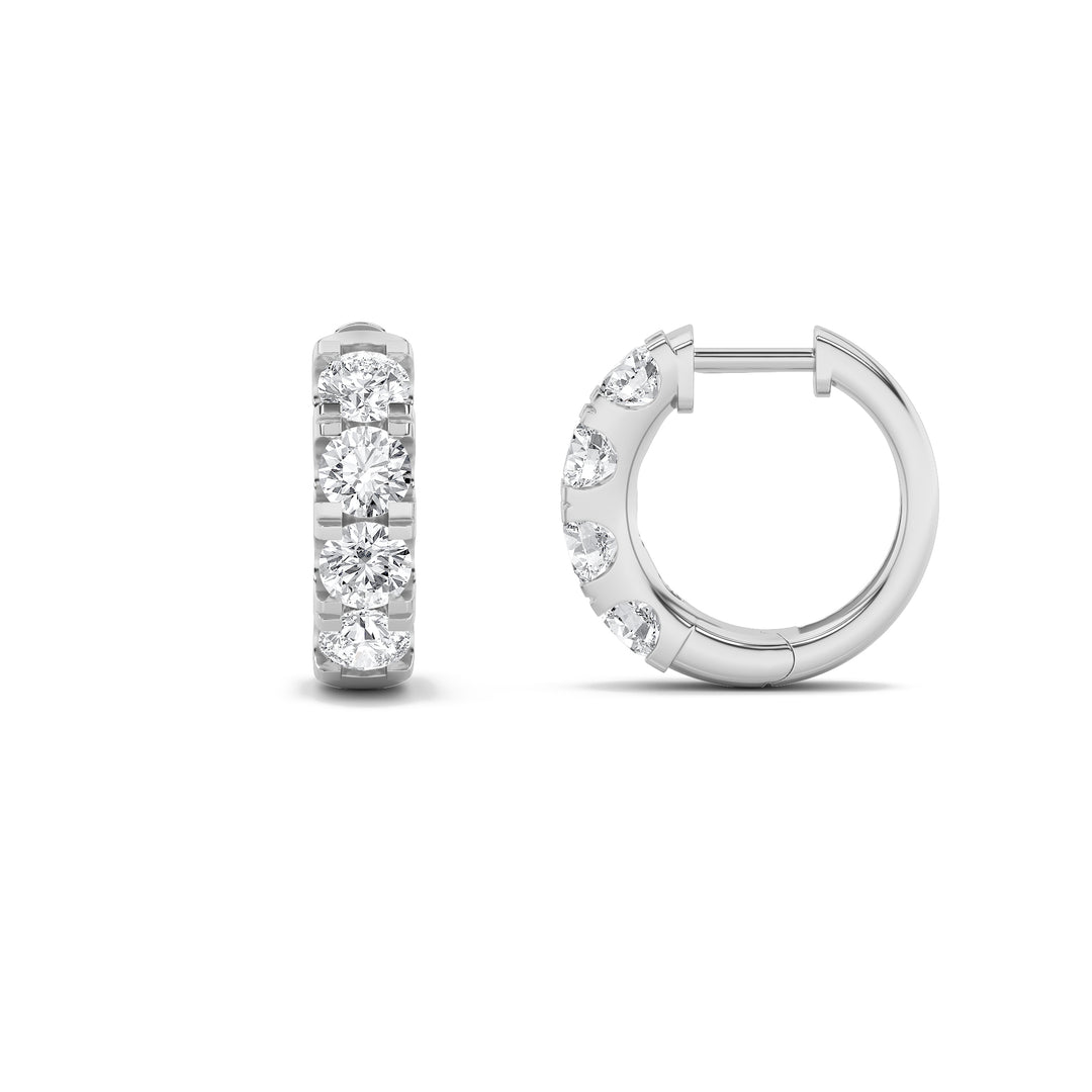 14K White Gold 3ctw F VS+ Lab Diamond Studs