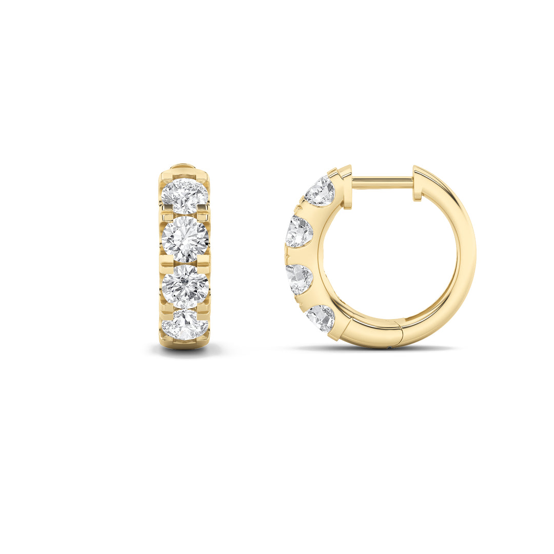 14K Yellow Gold 3ctw Lab Diamond Stud Earrings