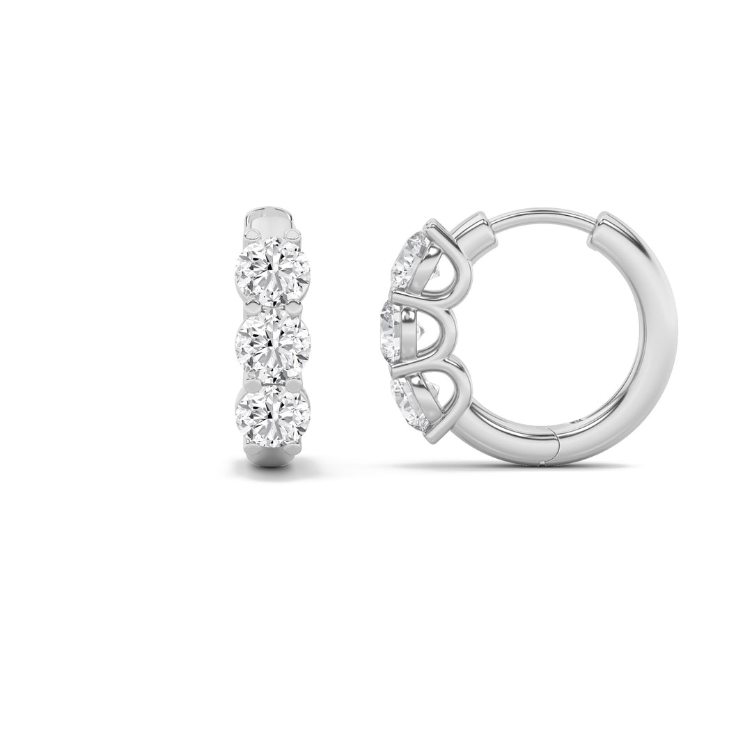 14K White Gold 3.4ctw Oval Lab Diamond Studs
