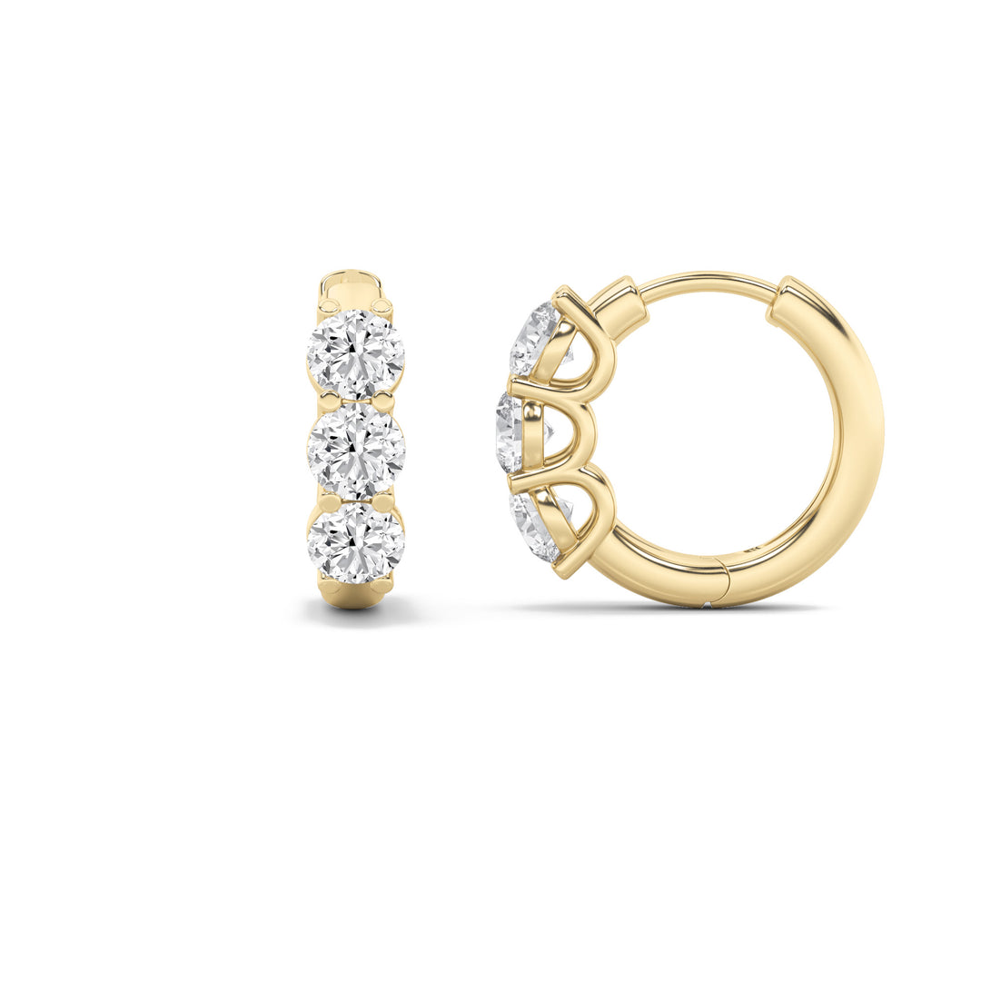 14K Yellow Gold 2ctw Lab Diamond Stud Earrings