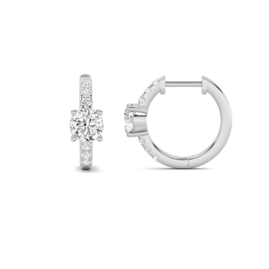 14K White Gold 1.5ctw Lab Diamond Stud Earrings