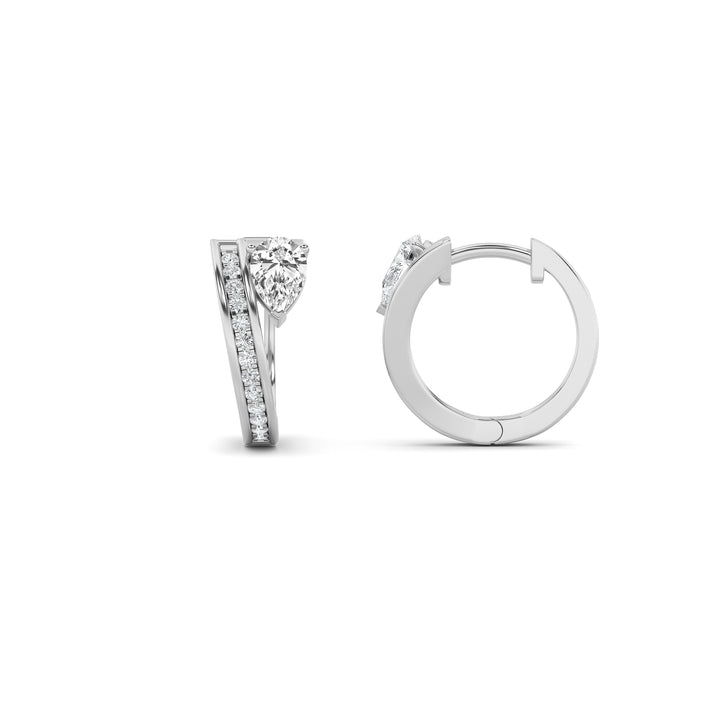 14K White Gold 1.25ctw Lab Diamond Pav?? Stud Earrings