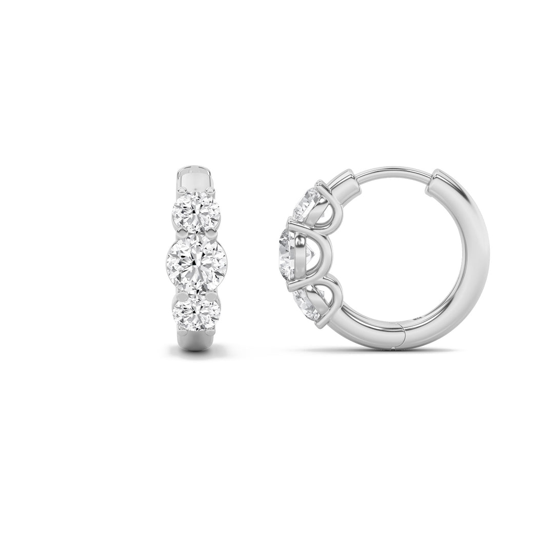 14K White Gold 2ctw Lab Diamond Stud Earrings