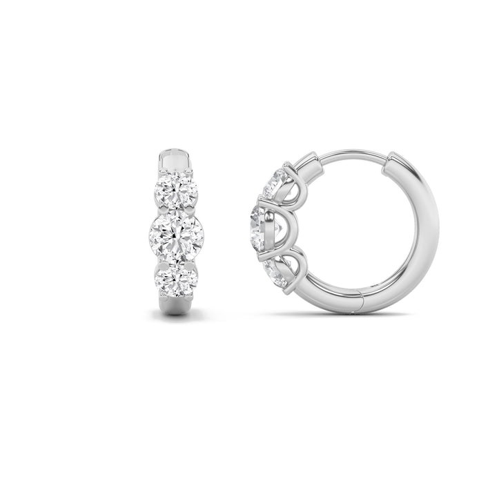 14K White Gold 2ctw Lab Diamond Stud Earrings