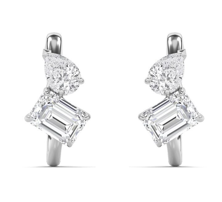 14K White Gold 3ctw Lab Diamond Stud Earrings